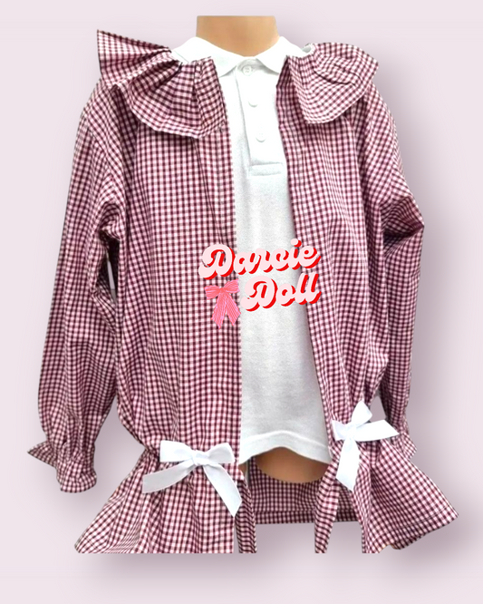 Burgundy Frill Jacket